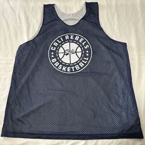 Cali Rebels Navy Basketball reversible Jersey size XL